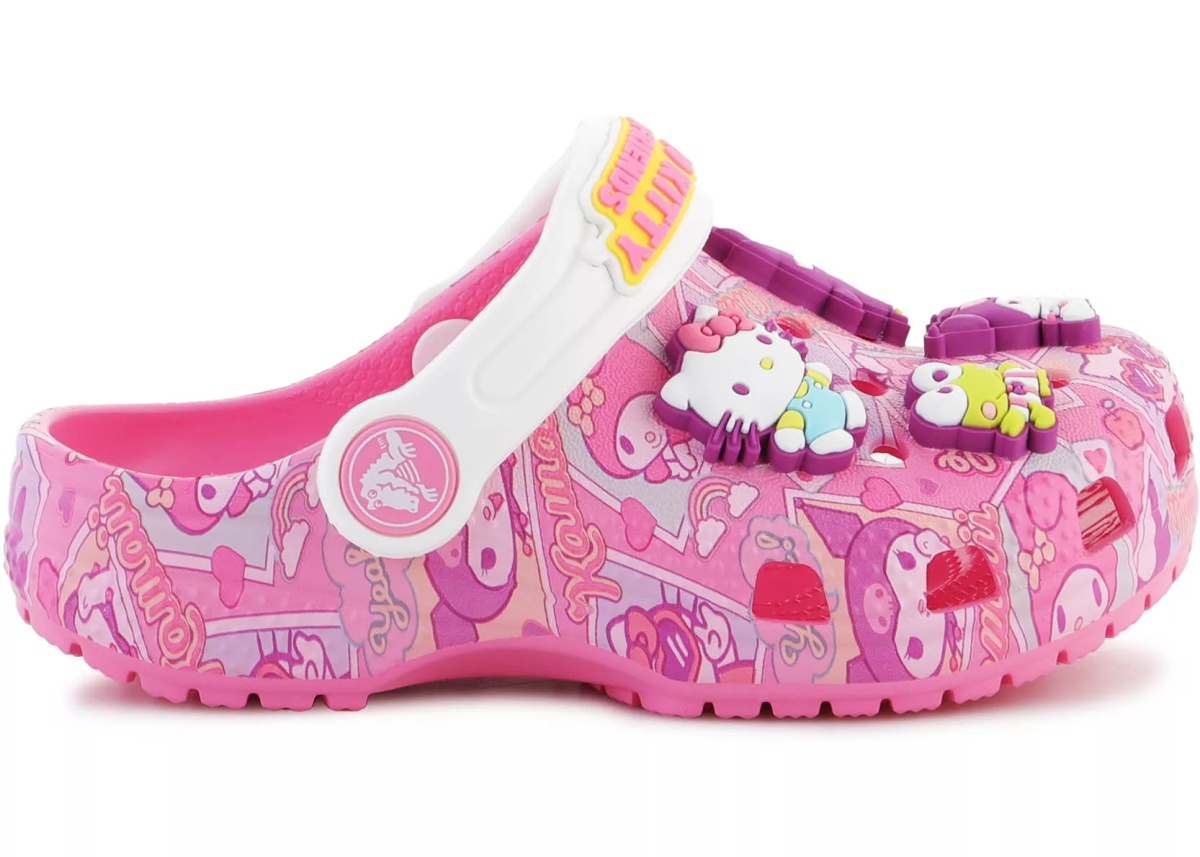 Papuci KIDS slippers CLASSIC HELLO KITTY CLOG T PINK 208025 - 680 - Img 4