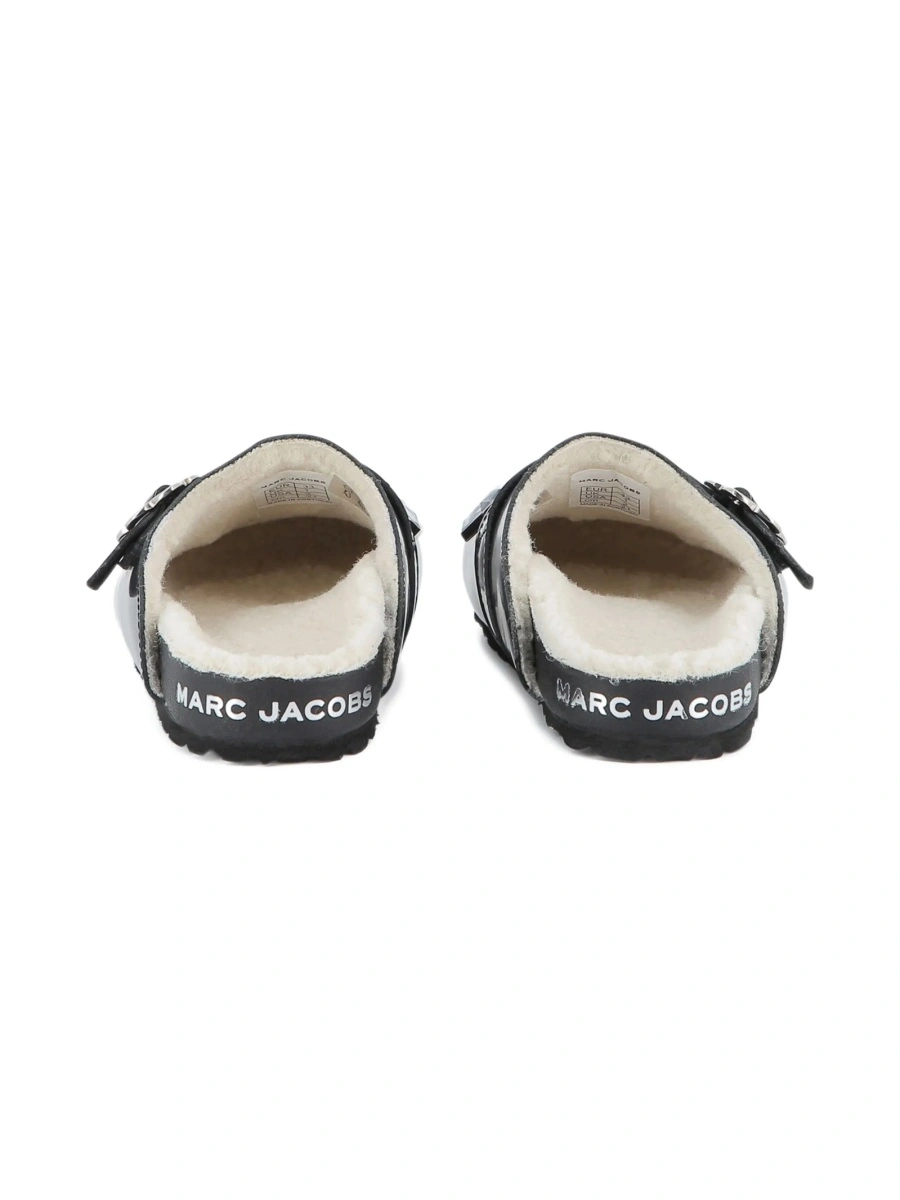 Papuci Marc Jacobs negri din piele si fibre - Img 3