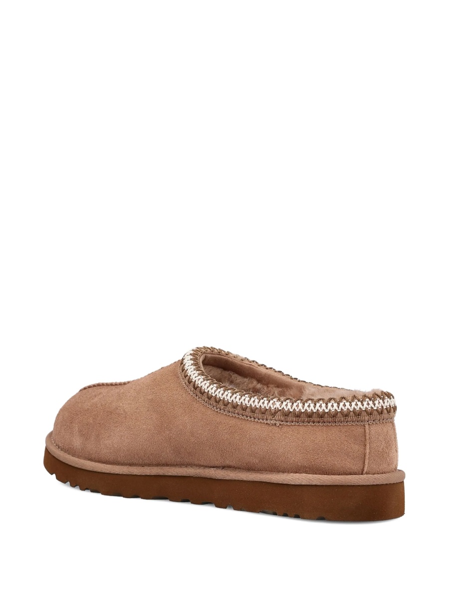 Papuci UGG neutri din material textil si piele intoarsa - Img 4
