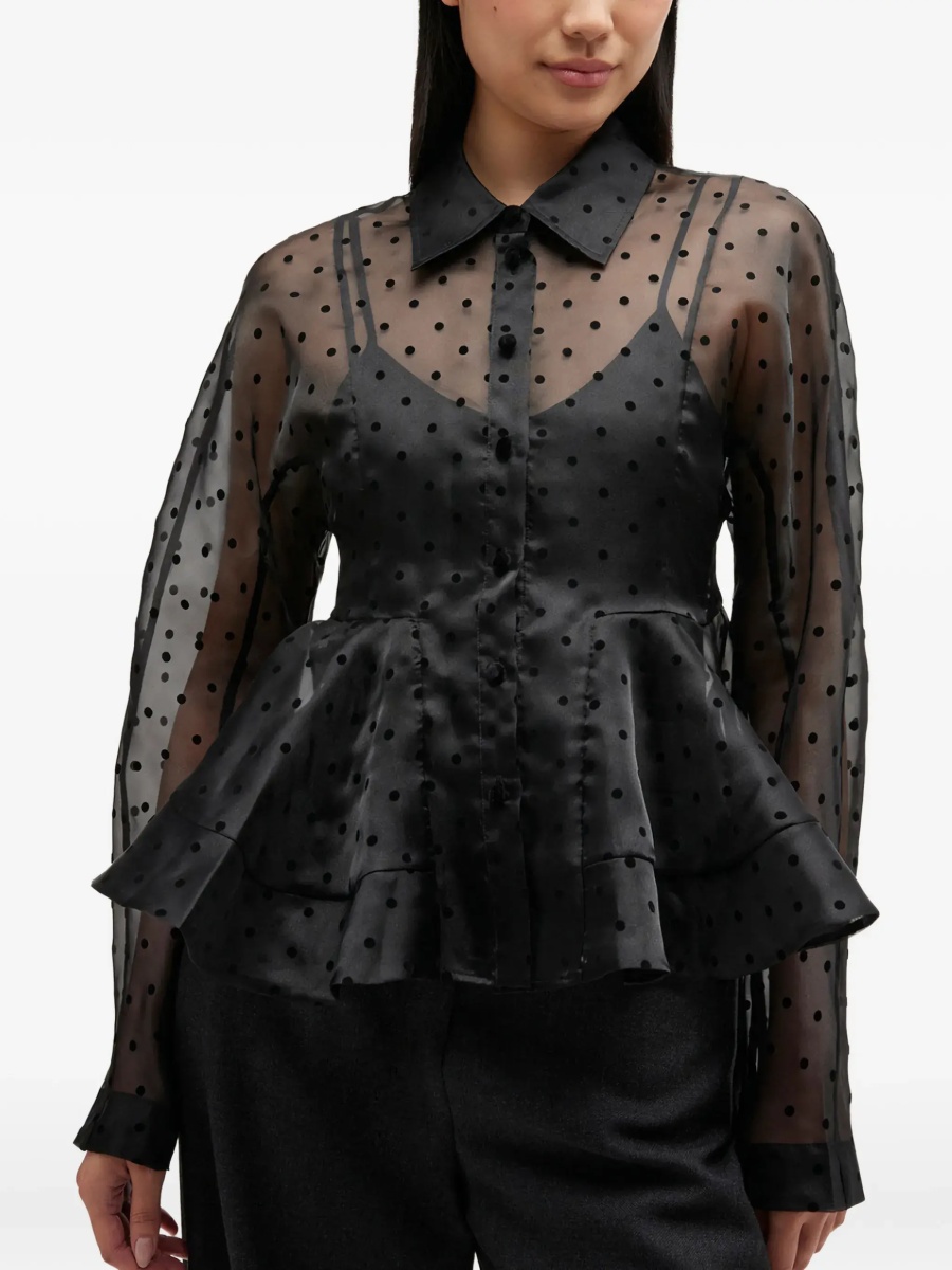 Polka dot organza Shirt - Img 3