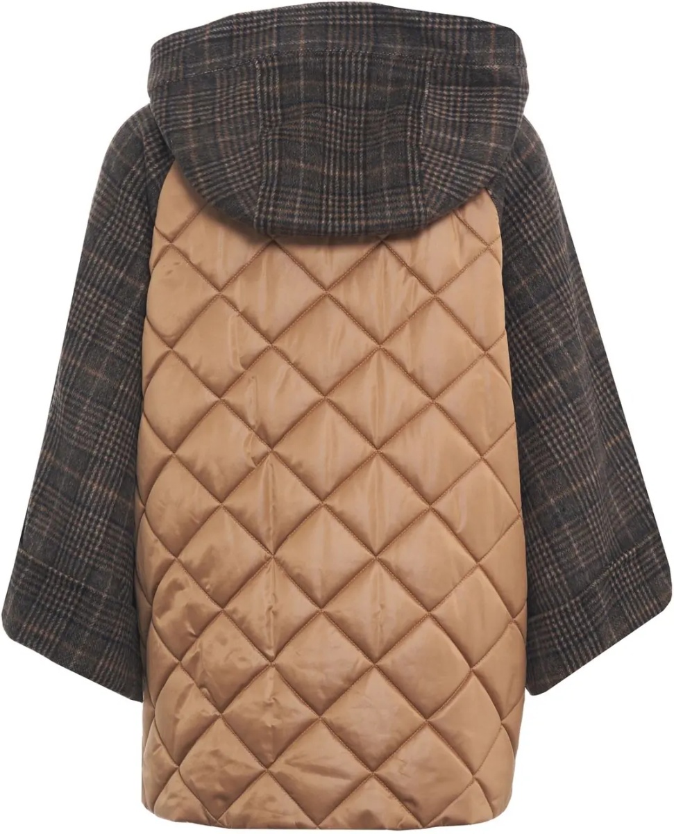 Poncho Jacket with checkered pattern - Img 3