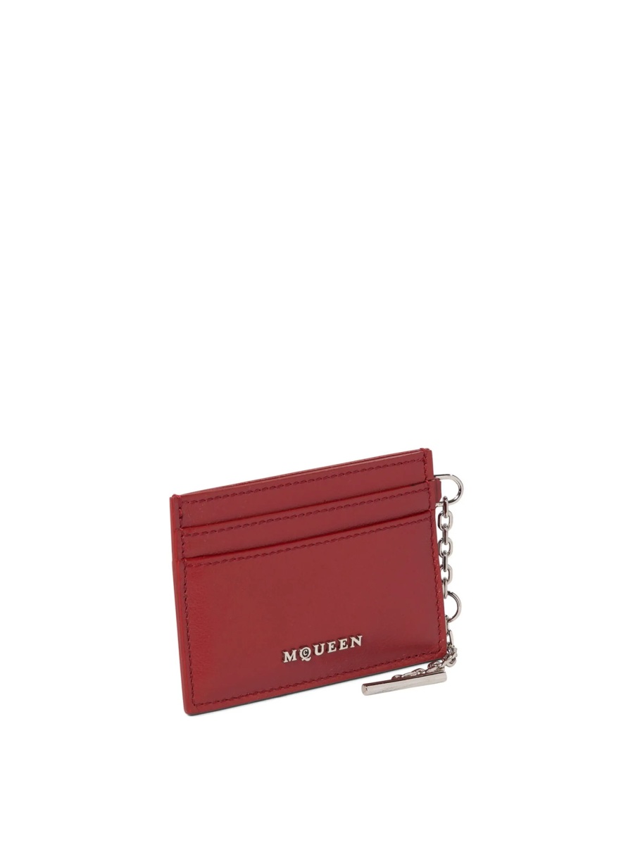 Portofel Alexander McQueen rosu din piele - Img 2