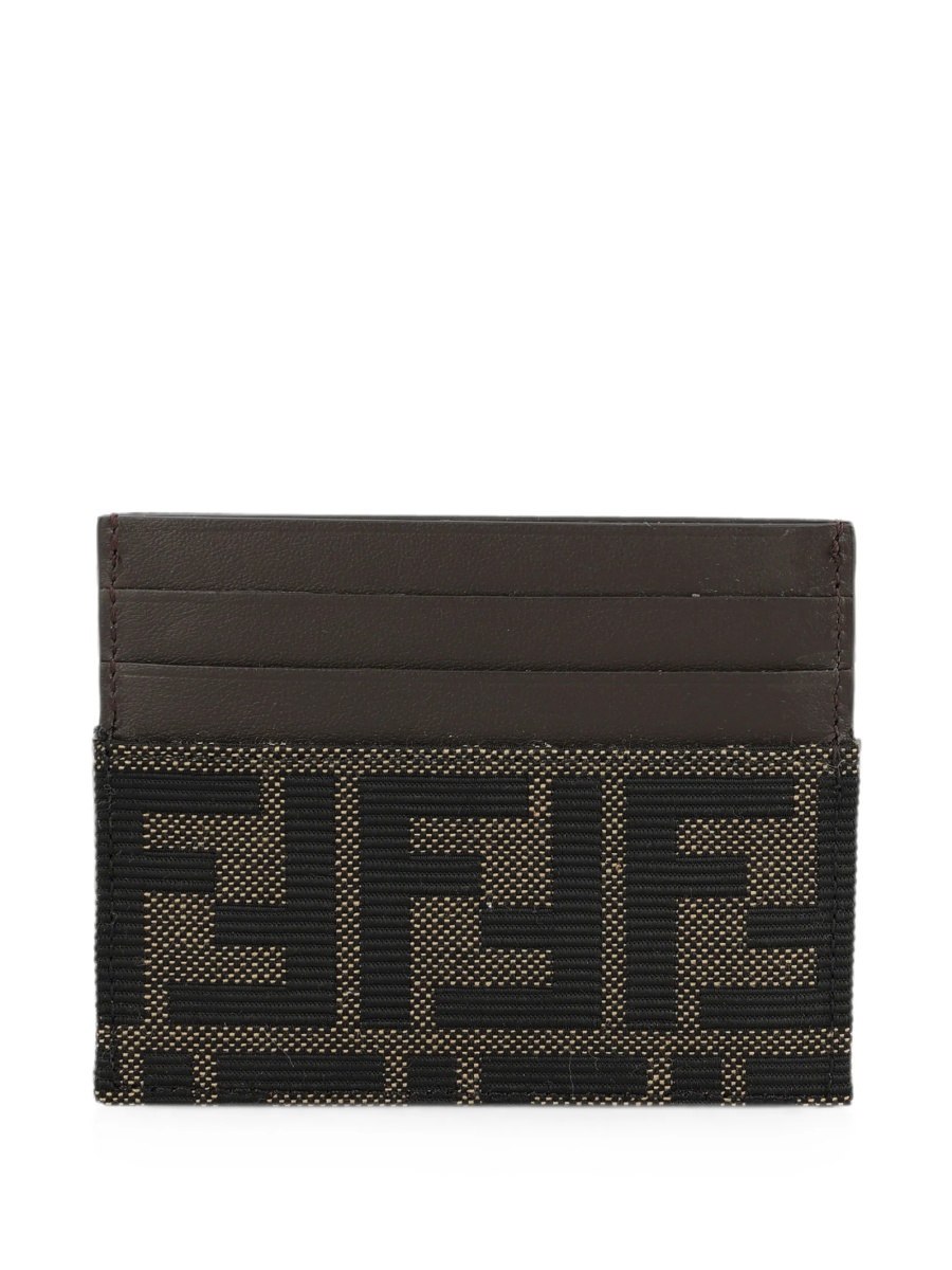 Portofel Fendi maro din bumbac si polyester - Img 2