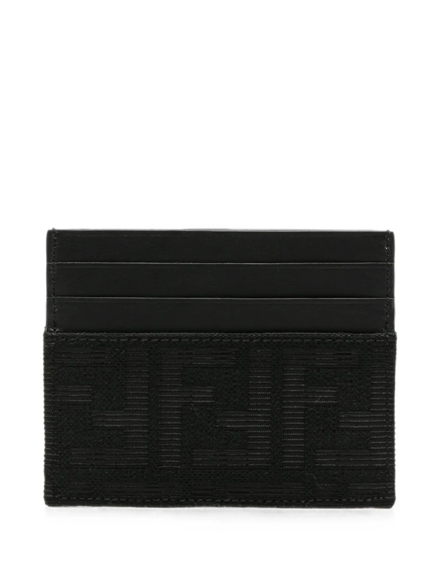Portofel Fendi negru din piele si tesatura - Img 3
