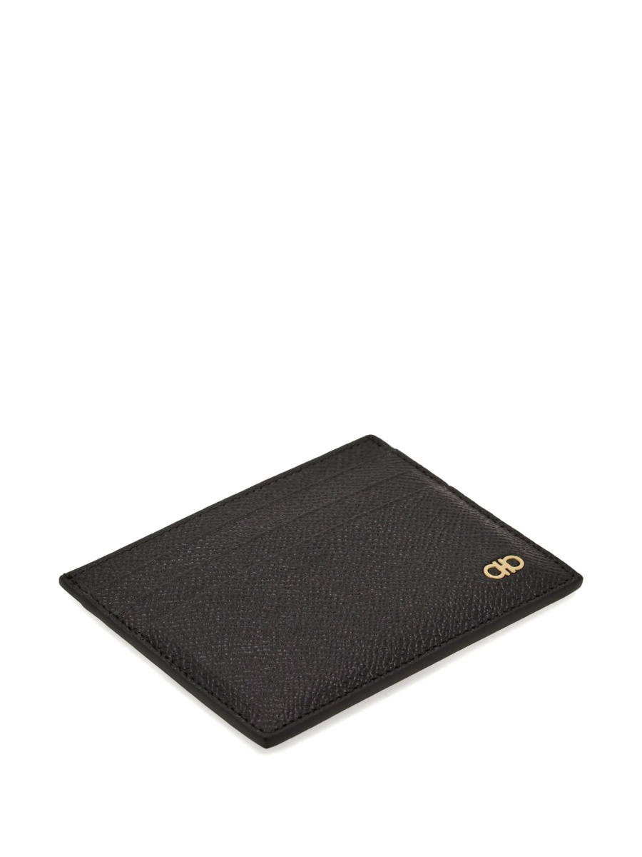 Portofel Ferragamo gancini negru din piele - Img 3