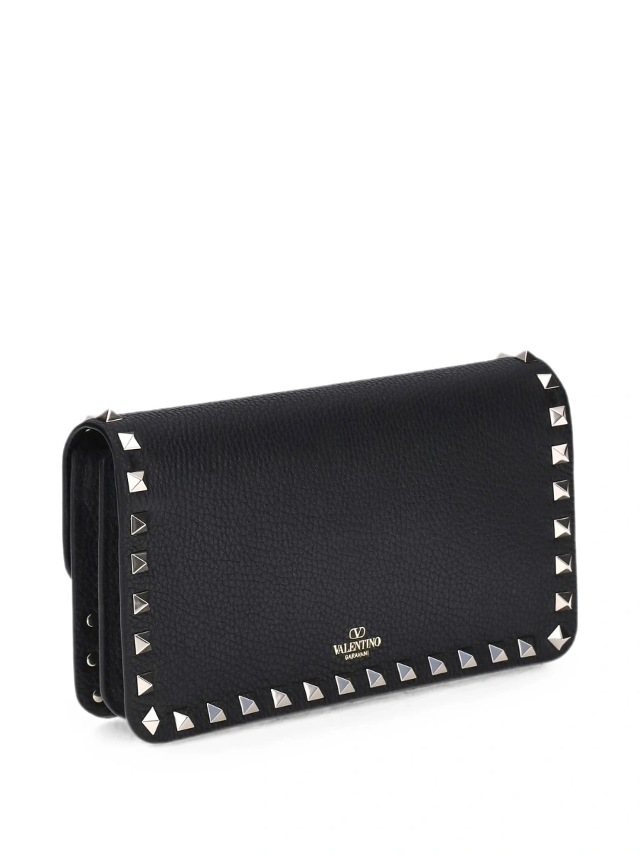 Portofel Valentino Garavani Rockstud negru din piele - Img 2