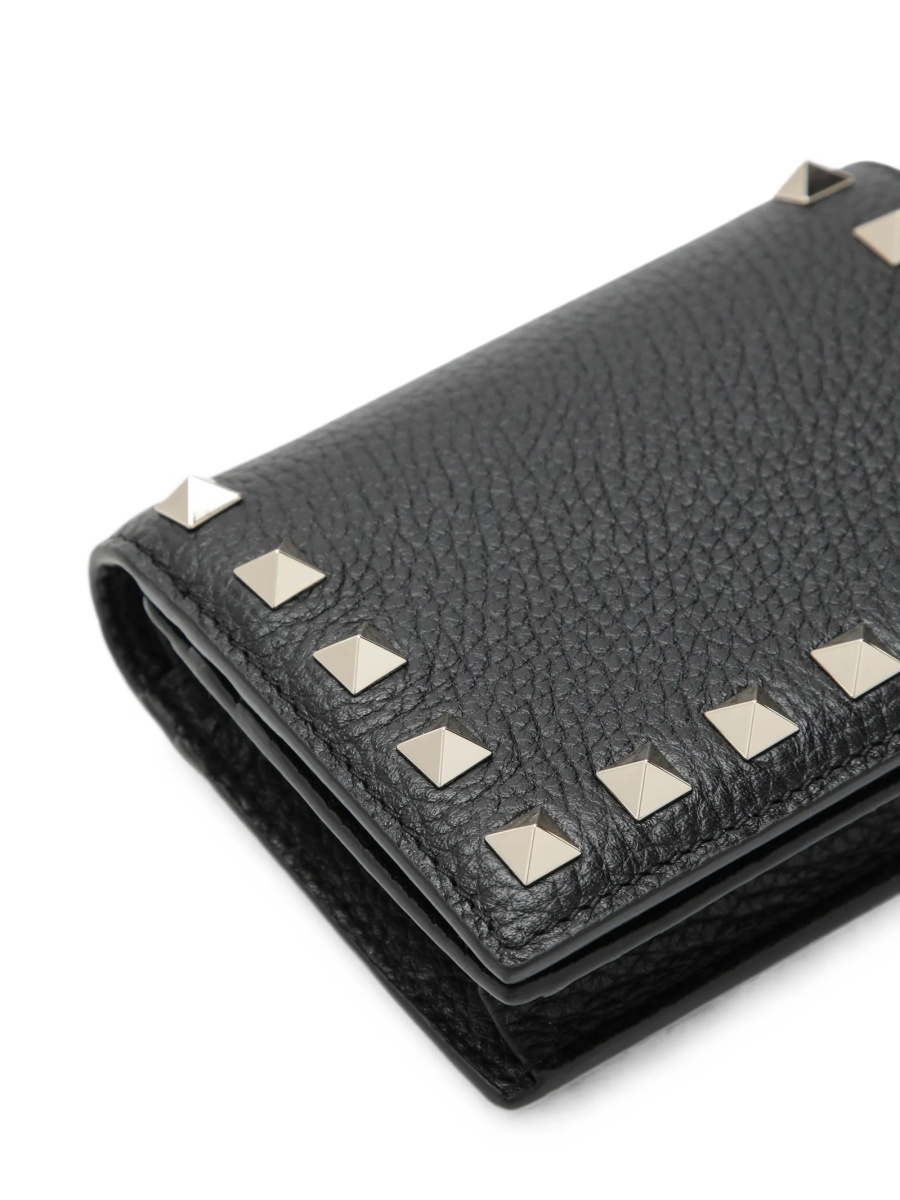 Portofel Valentino Garavani Rockstud negru din piele - Img 4