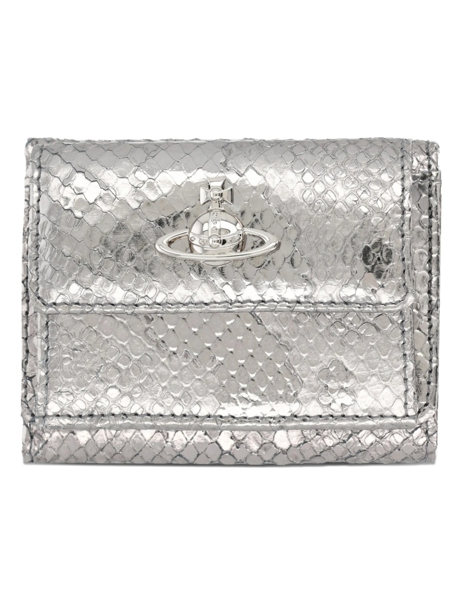 Portofel Vivienne Westwood argintiu din piele - Img 2
