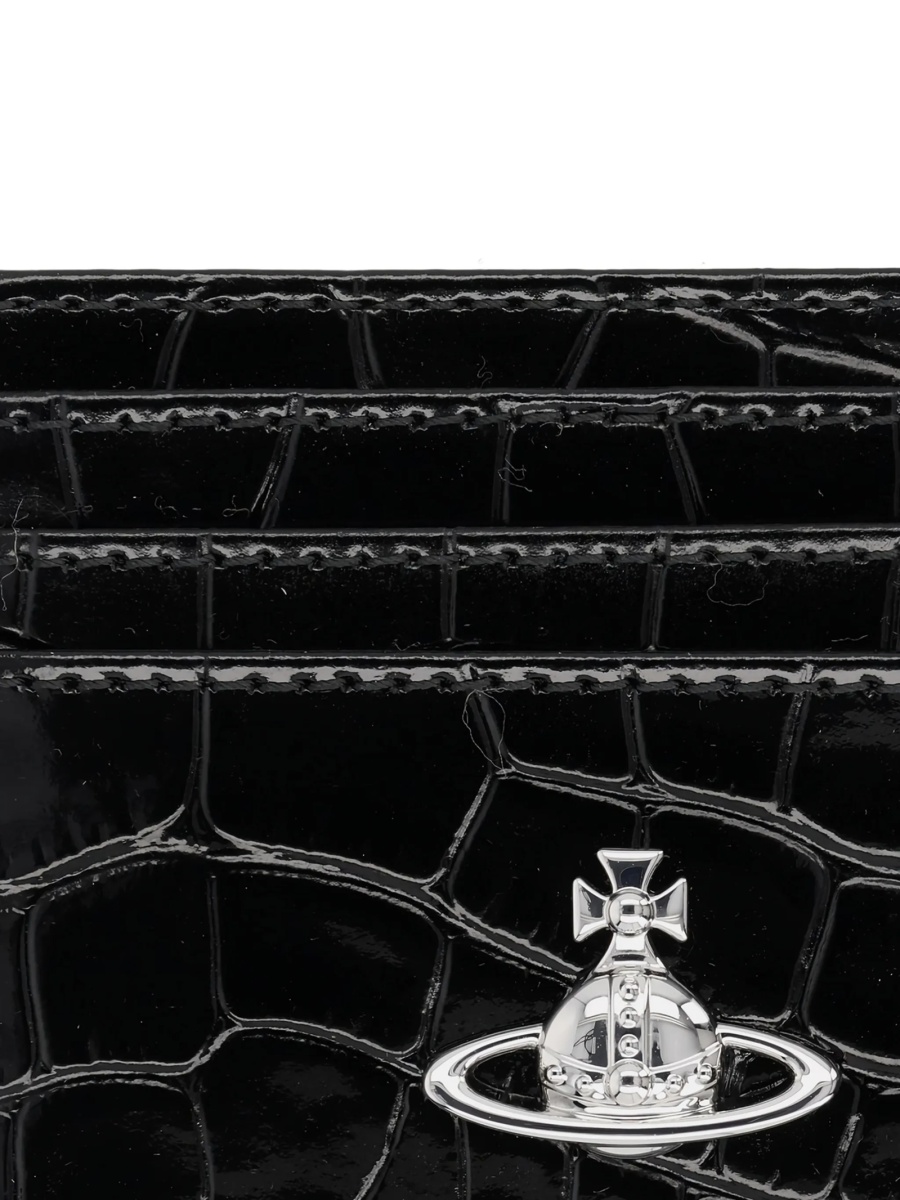 Portofel Vivienne Westwood negru din piele - Img 2