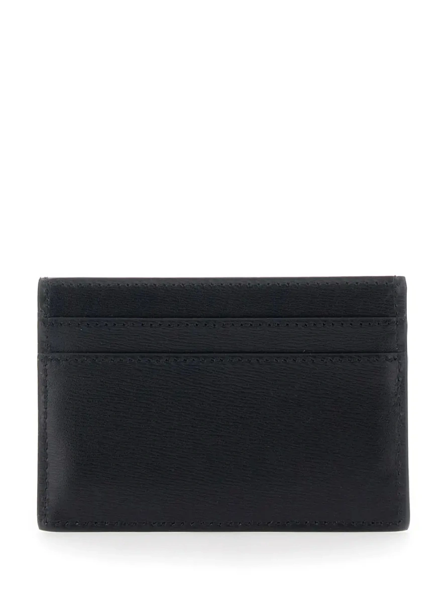 Portofele Black Card Holder with FF Logo Plate on the Front in Leather for Men - Img 2