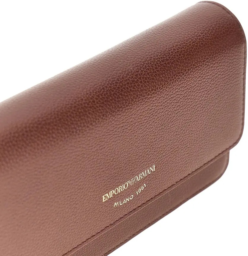 Portofele Grained leather clutch with chain - Img 4