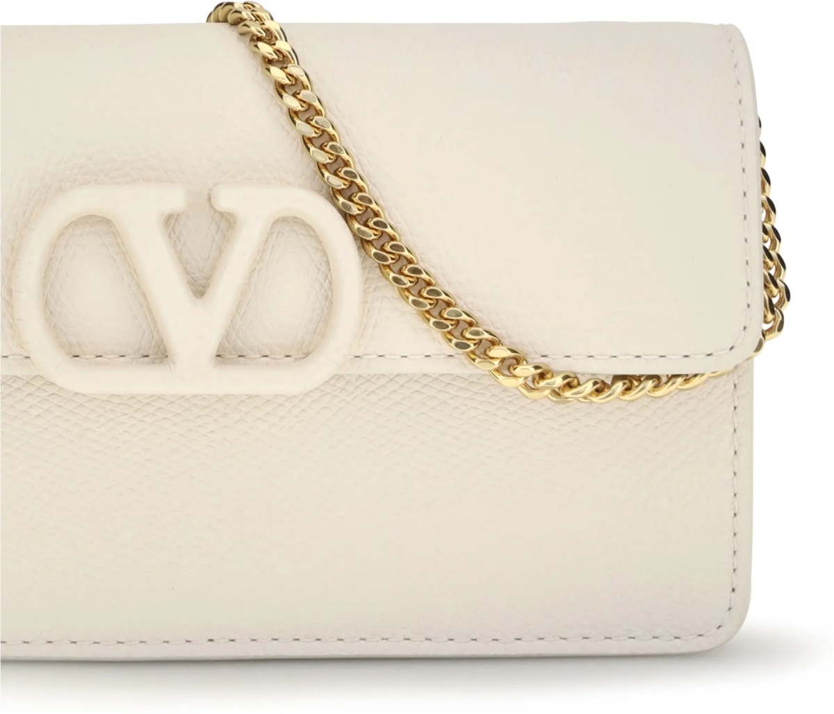 Portofele VLogo signature grainy calfskin chain Wallet - Img 4