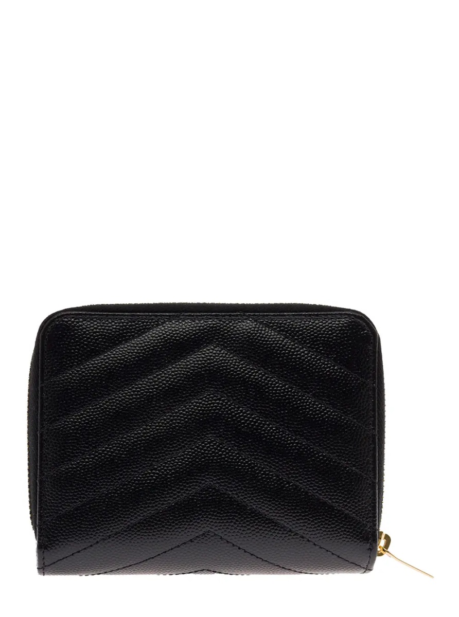 Portofele Wallet with Cassandre Plate on the Front in Black Leather for Women - Img 2