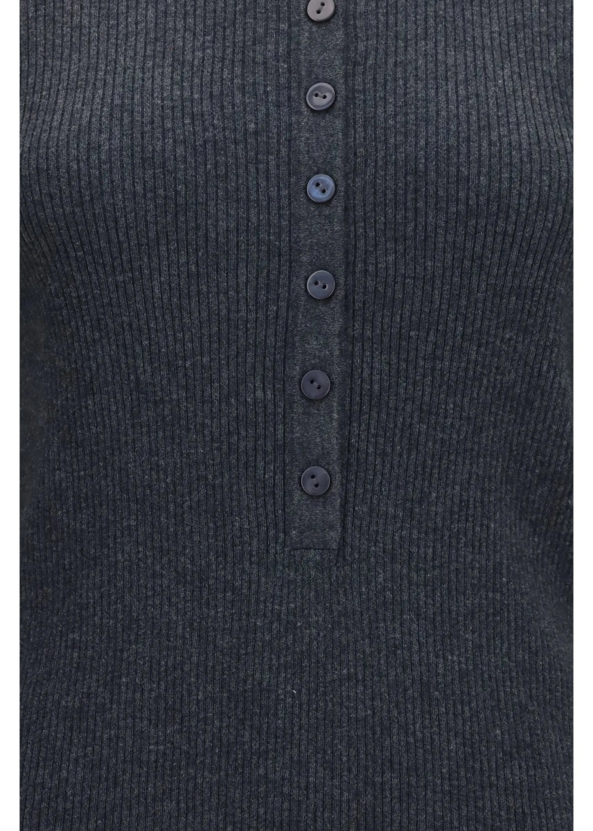 Pulover Airi Henley Sweater in cotton and cashmere - Img 3