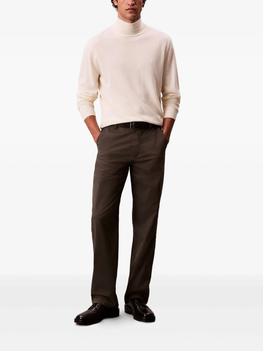 Pulover Calvin Klein alb din lana merino - Img 4