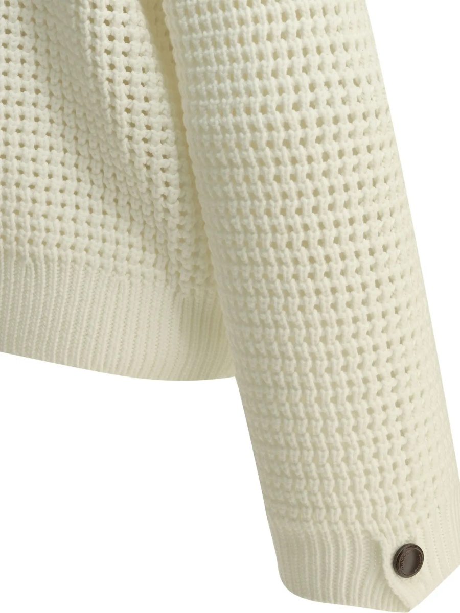 Pulover Cotton V-neck sweater - Img 4