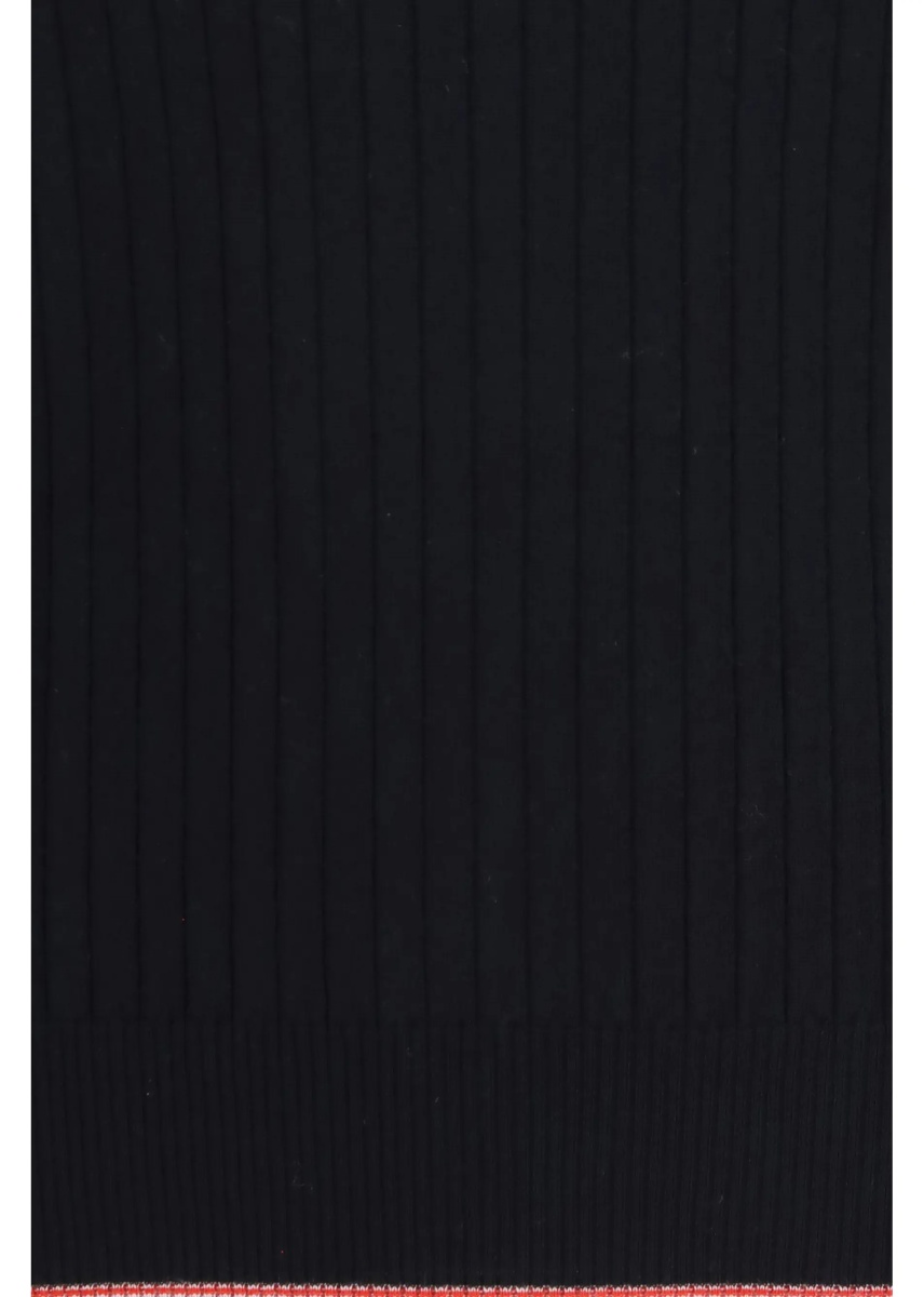Pulover Crewneck cotton knit Sweater with 4-bar detail - Img 3