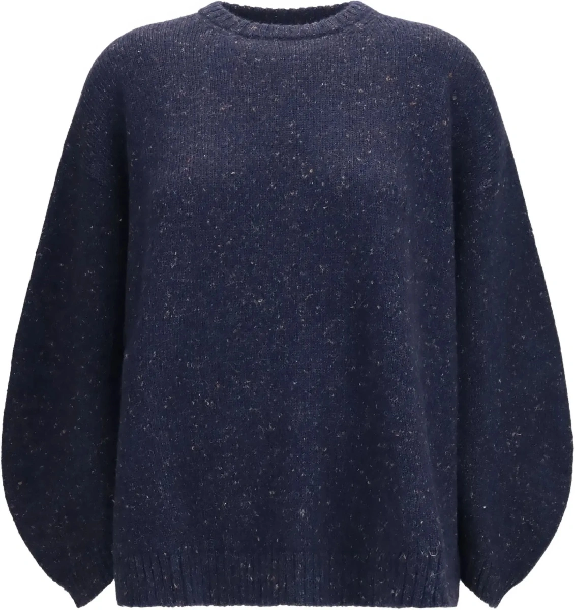 Pulover Fabiana Filippi albastru din boucle si lurex - Img 6