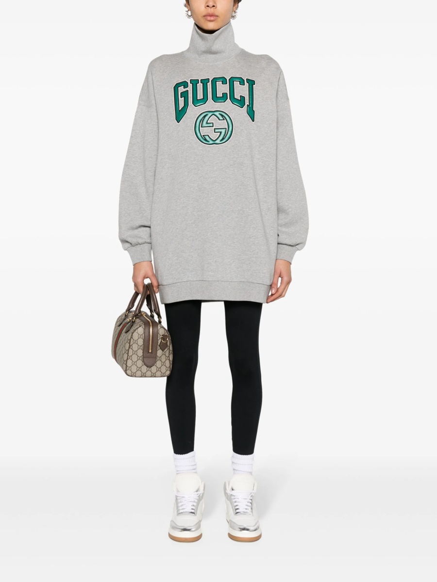 Pulover Gucci gri din bumbac - Img 2