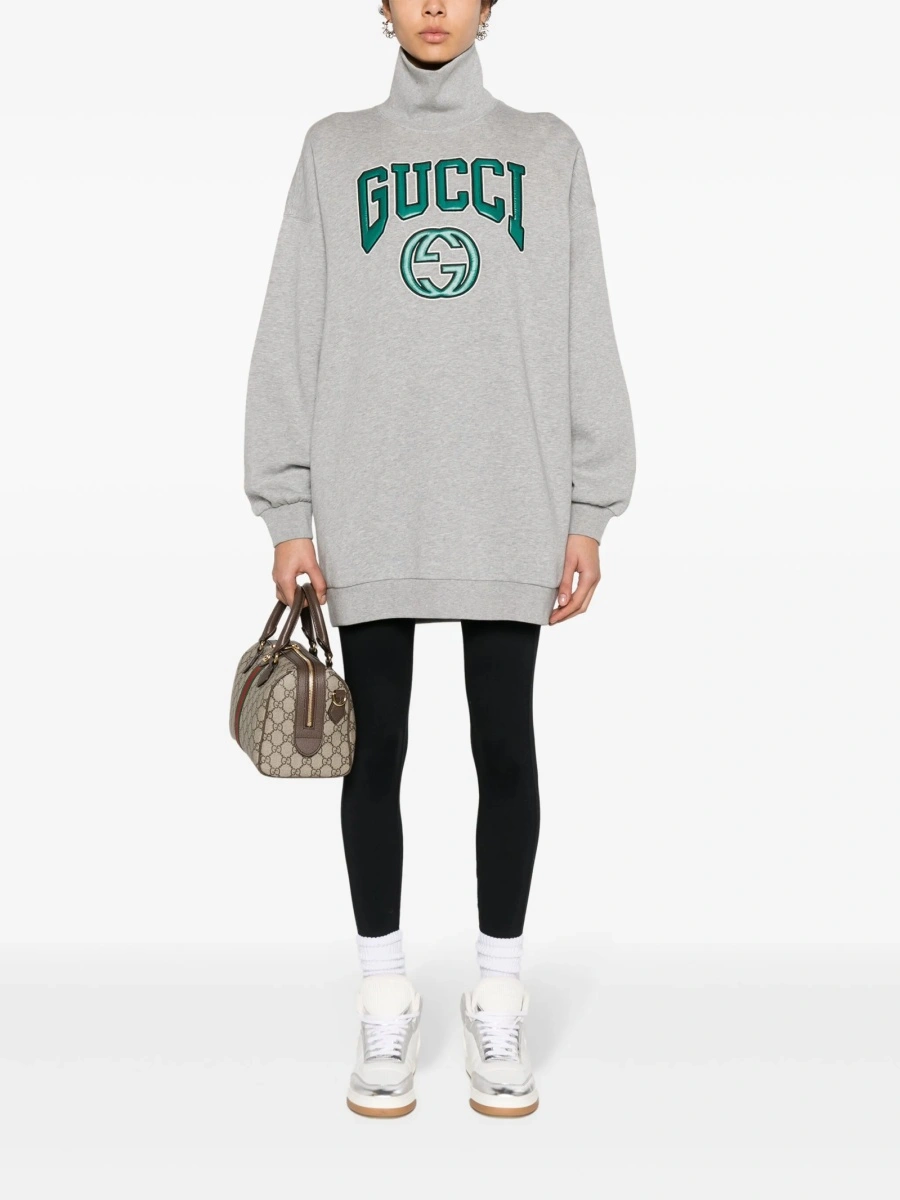Pulover Gucci gri din bumbac - Img 2