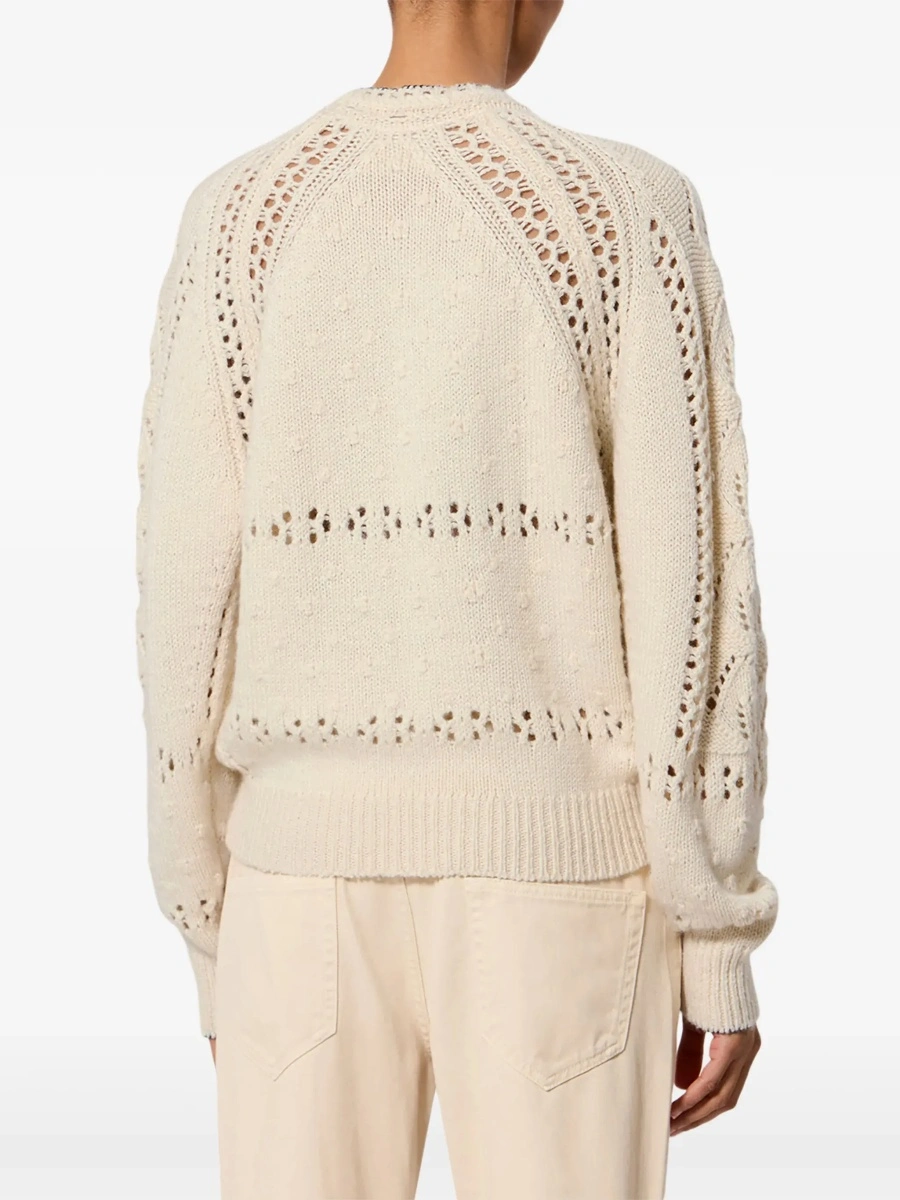 Pulover Isabel Marant alb din lana 'Luce' - Img 6