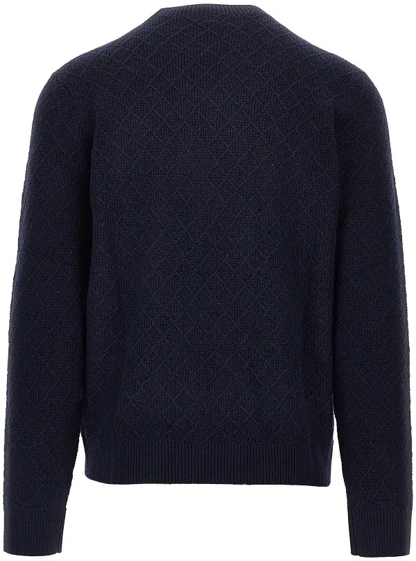Pulover Knitted sweater with diamonds motif - Img 3