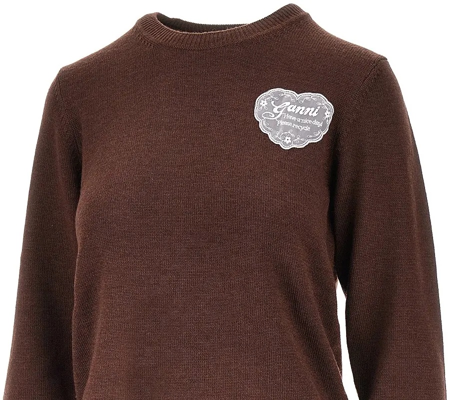 Pulover Knitted sweater with lace logo - Img 2