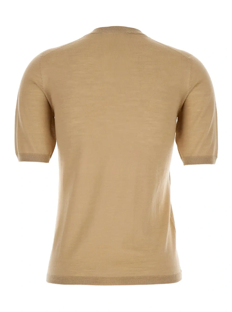 Pulover Max Mara bej din lana - Img 2