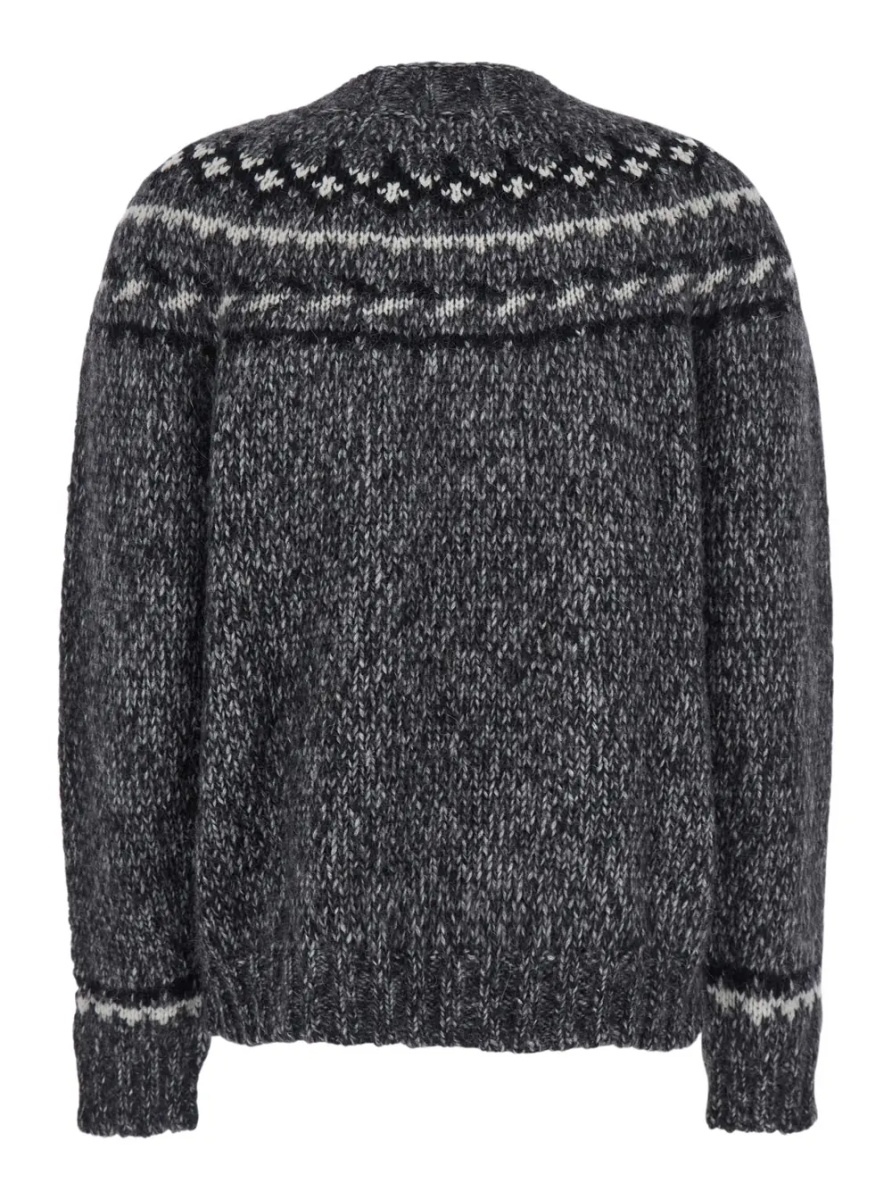Pulover P.A.R.O.S.H. Grey Crewneck Sweater in Wool Blend Woman - Img 2