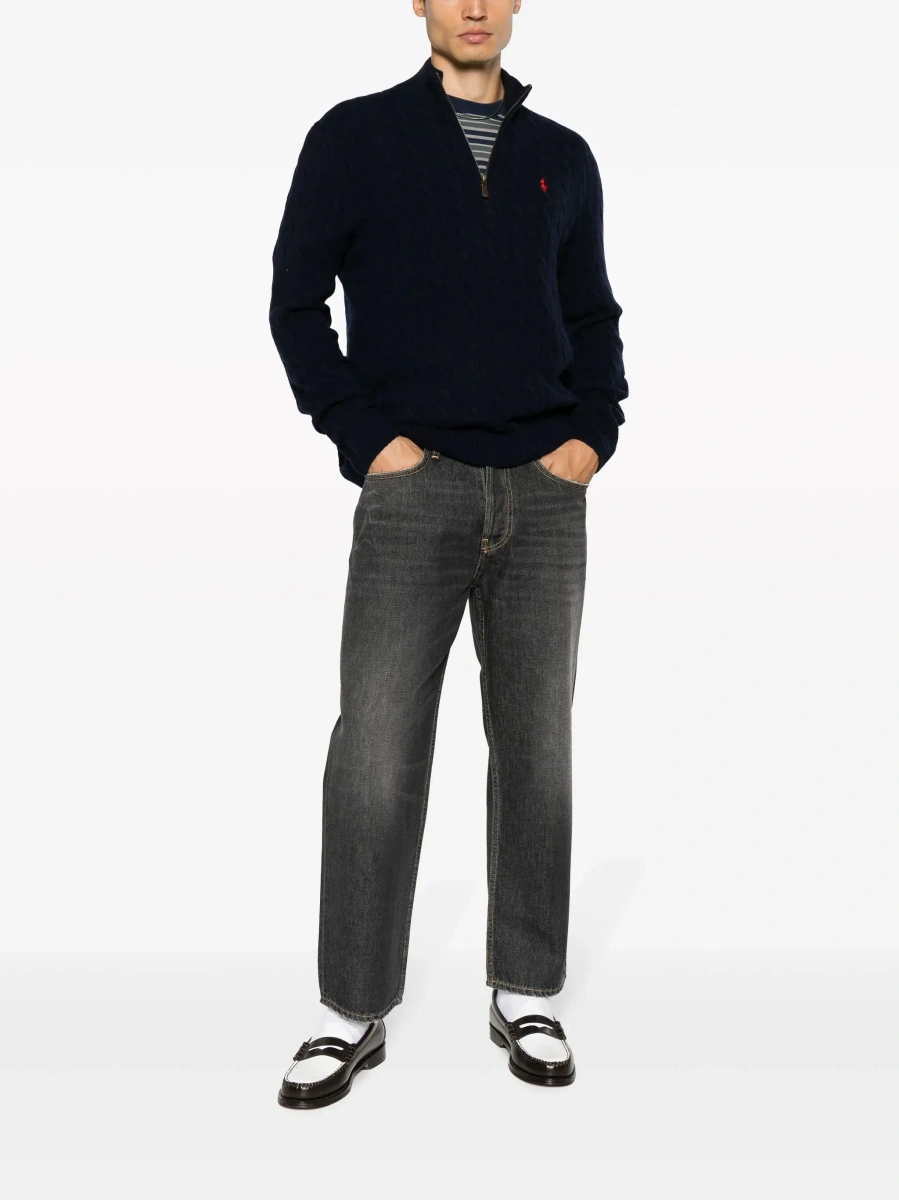 Pulover Ralph Lauren albastru din lana si casmir - Img 4