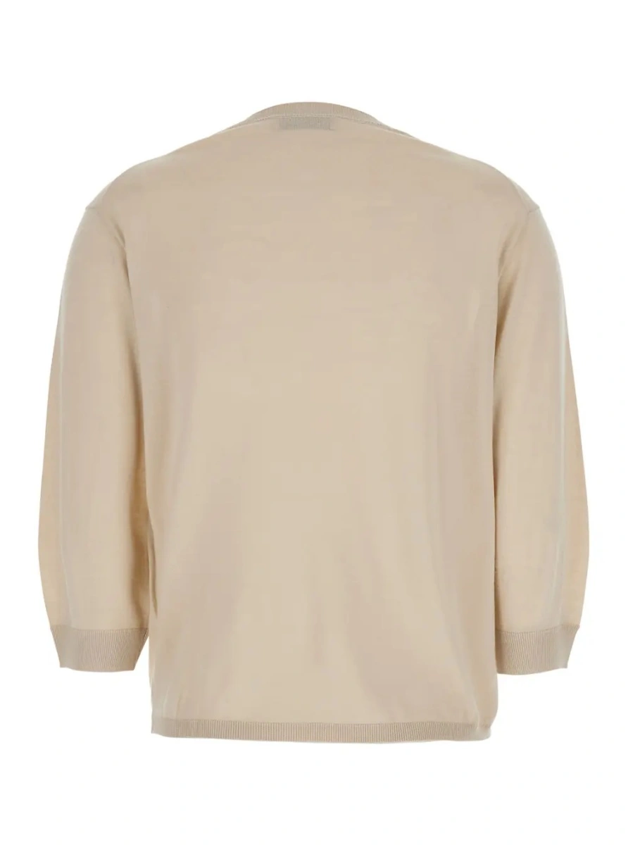 Pulover 'S MAXMARA bej din lana virgina - Img 2