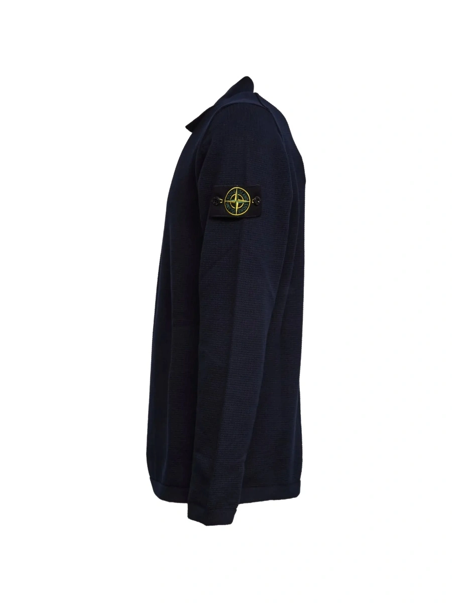 Pulover Stone Island albastru din bumbac - Img 5