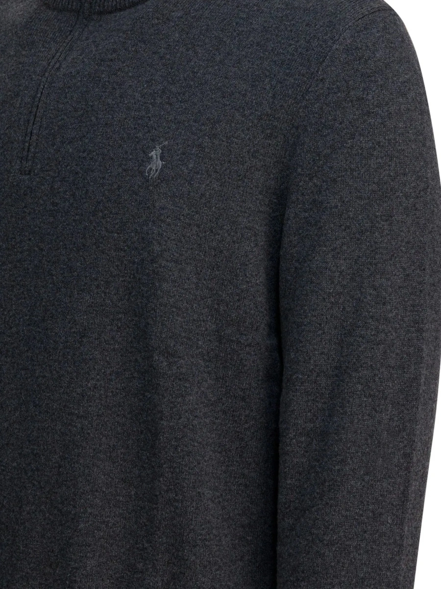 Pulover Sweater with a half-zip and logo - Img 4