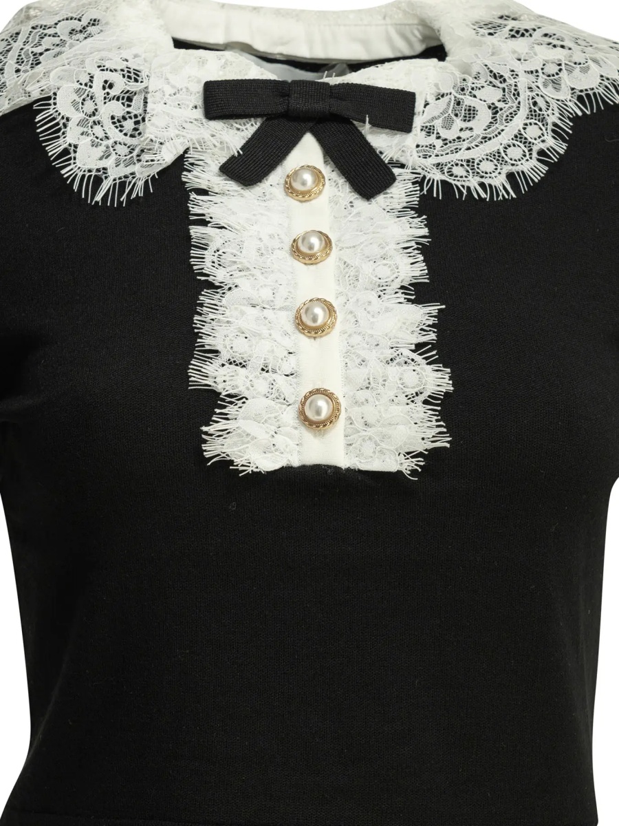 Pulover Sweater with lace collar - Img 3