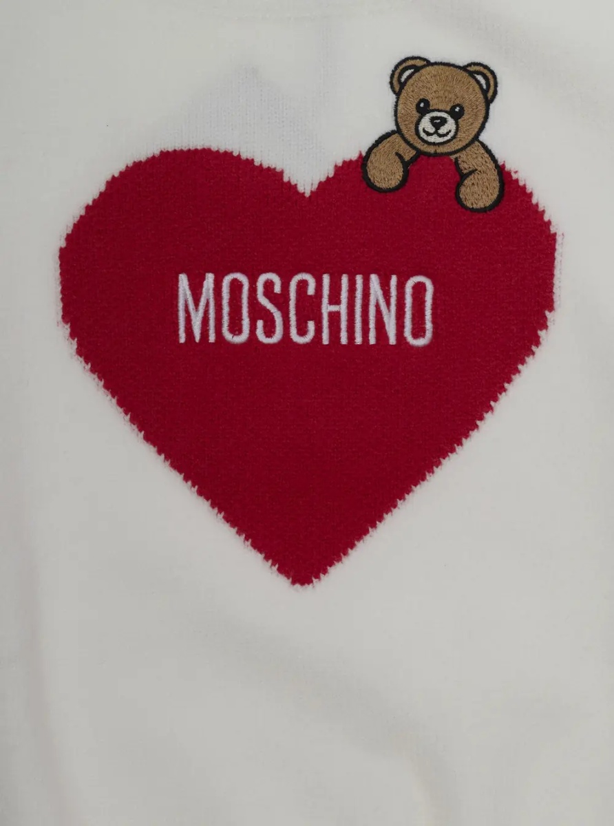 Pulover Sweater with round neck and long sleeves in Tech Fabric white for Boy - Img 3