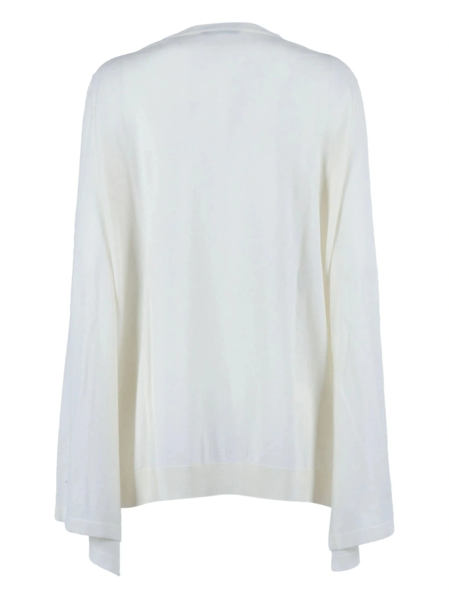 Pulover tricotat Alberta Ferretti alb - Img 2