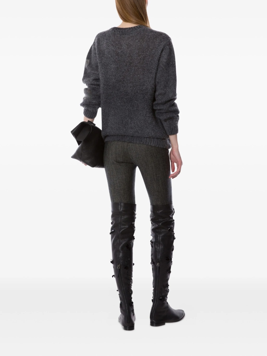 Pulover tricotat Alberta Ferretti gri - Img 3
