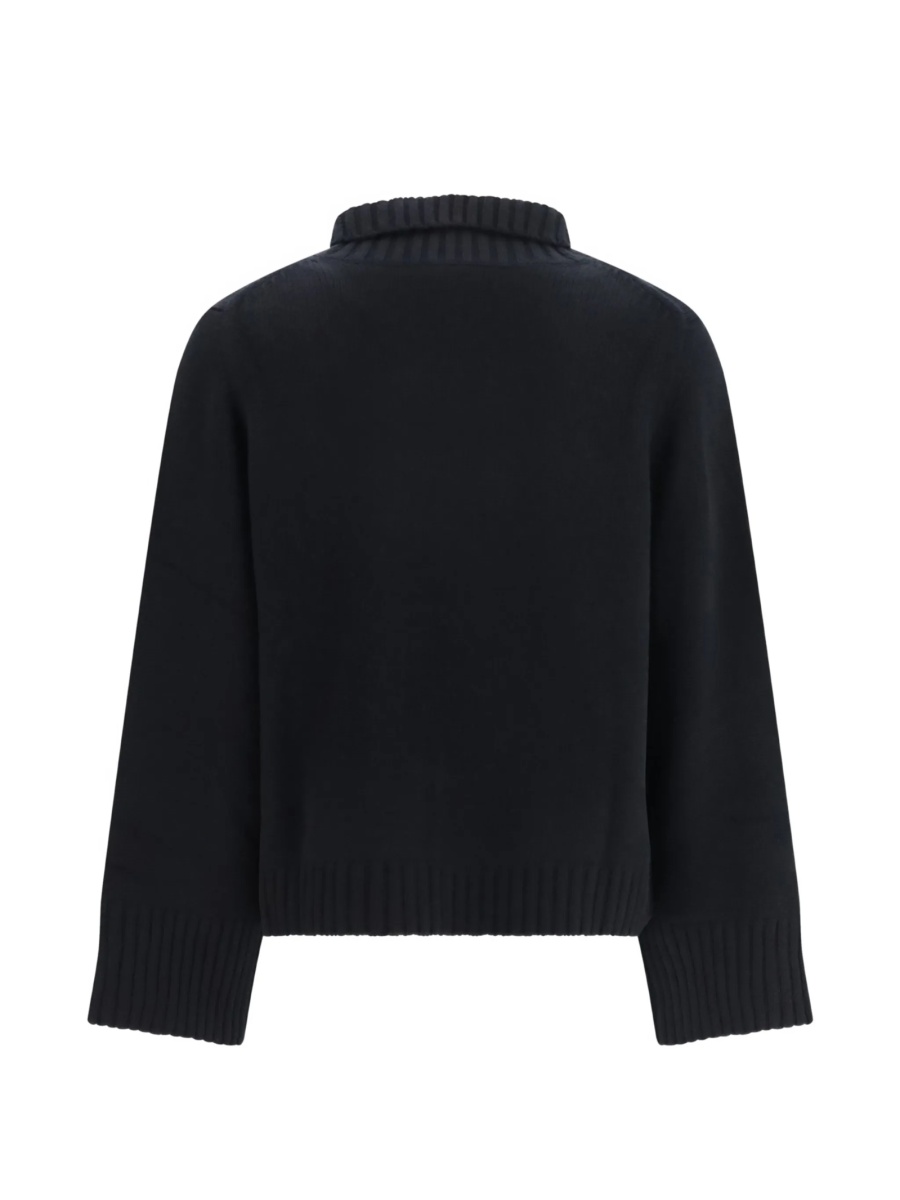 Pulover tricotat Allude negru - Img 2