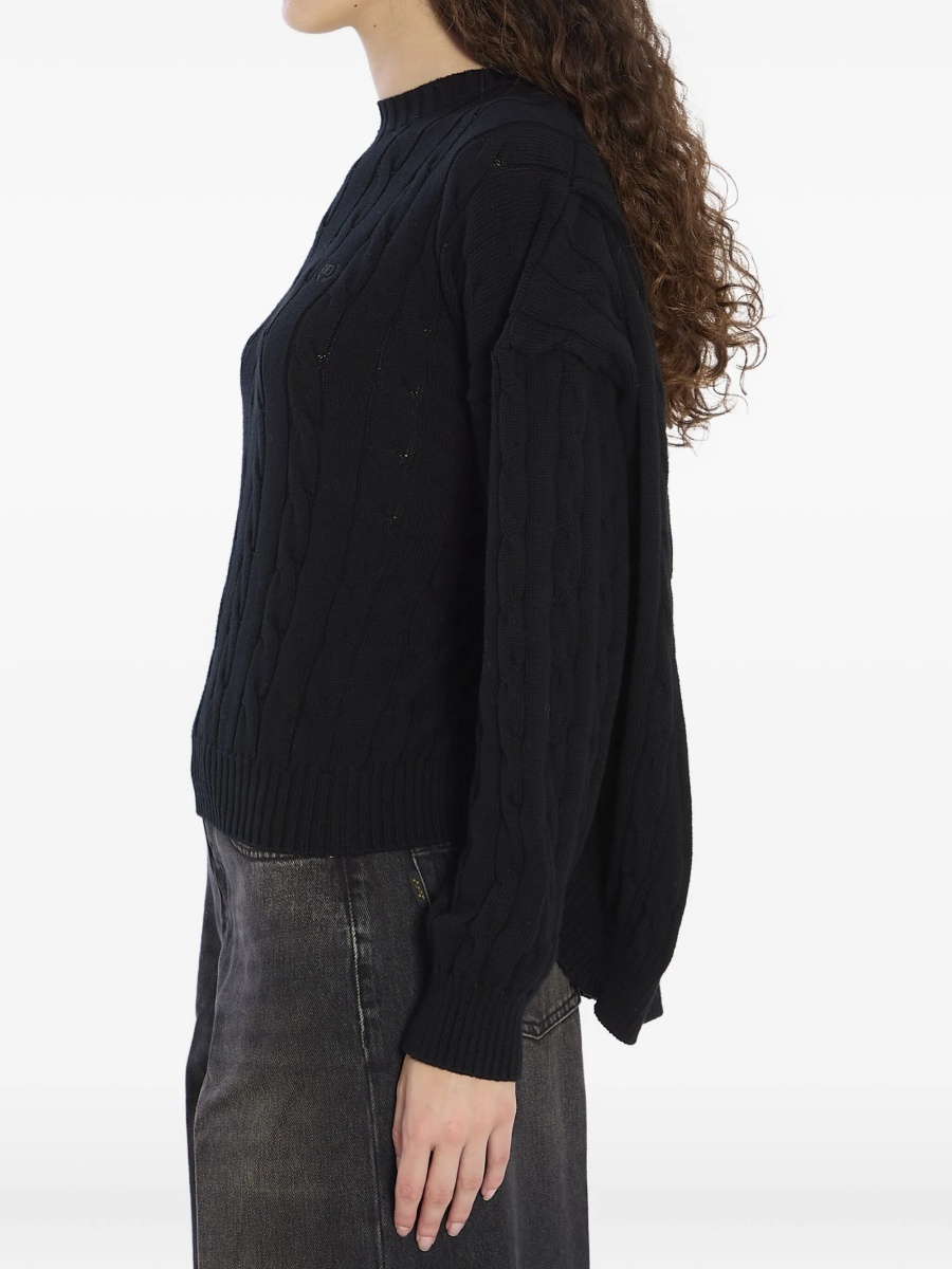Pulover tricotat Balenciaga negru - Img 3