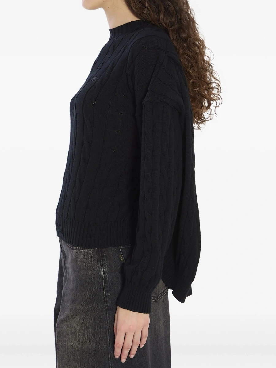 Pulover tricotat Balenciaga negru - Img 3