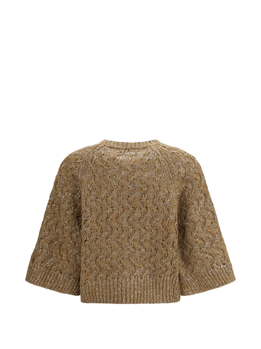 Pulover tricotat Brunello Cucinelli maro - Img 2