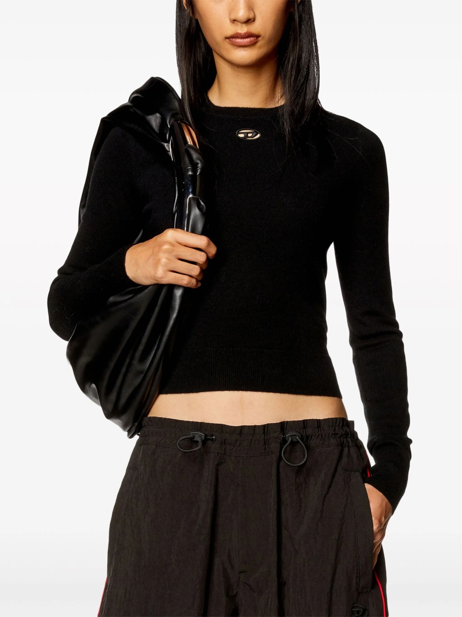 Pulover tricotat Diesel negru - Img 3