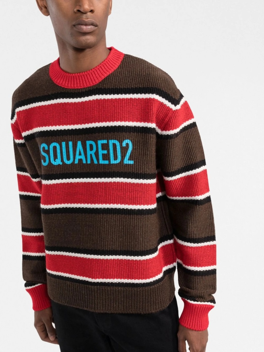 Pulover tricotat DSQUARED2 maro - Img 3