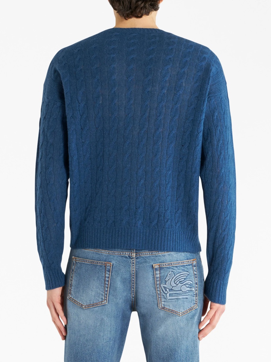 Pulover tricotat ETRO albastru - Img 3