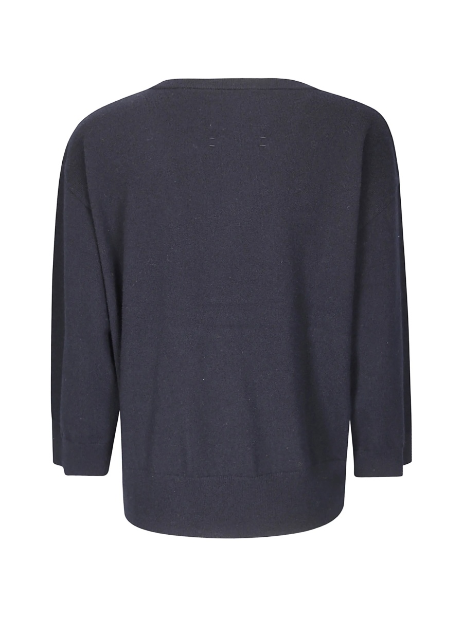 Pulover tricotat EXTREME CASHMERE albastru din casmir - Img 2