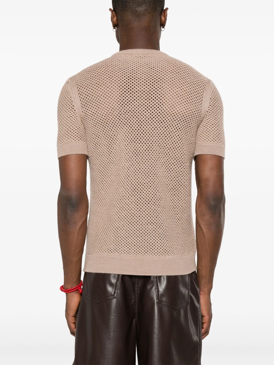 Pulover tricotat Fendi neutru - Img 4