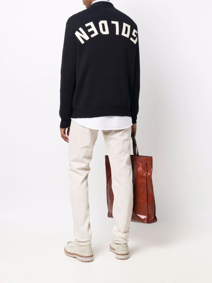 Pulover tricotat Golden Goose albastru - Img 2