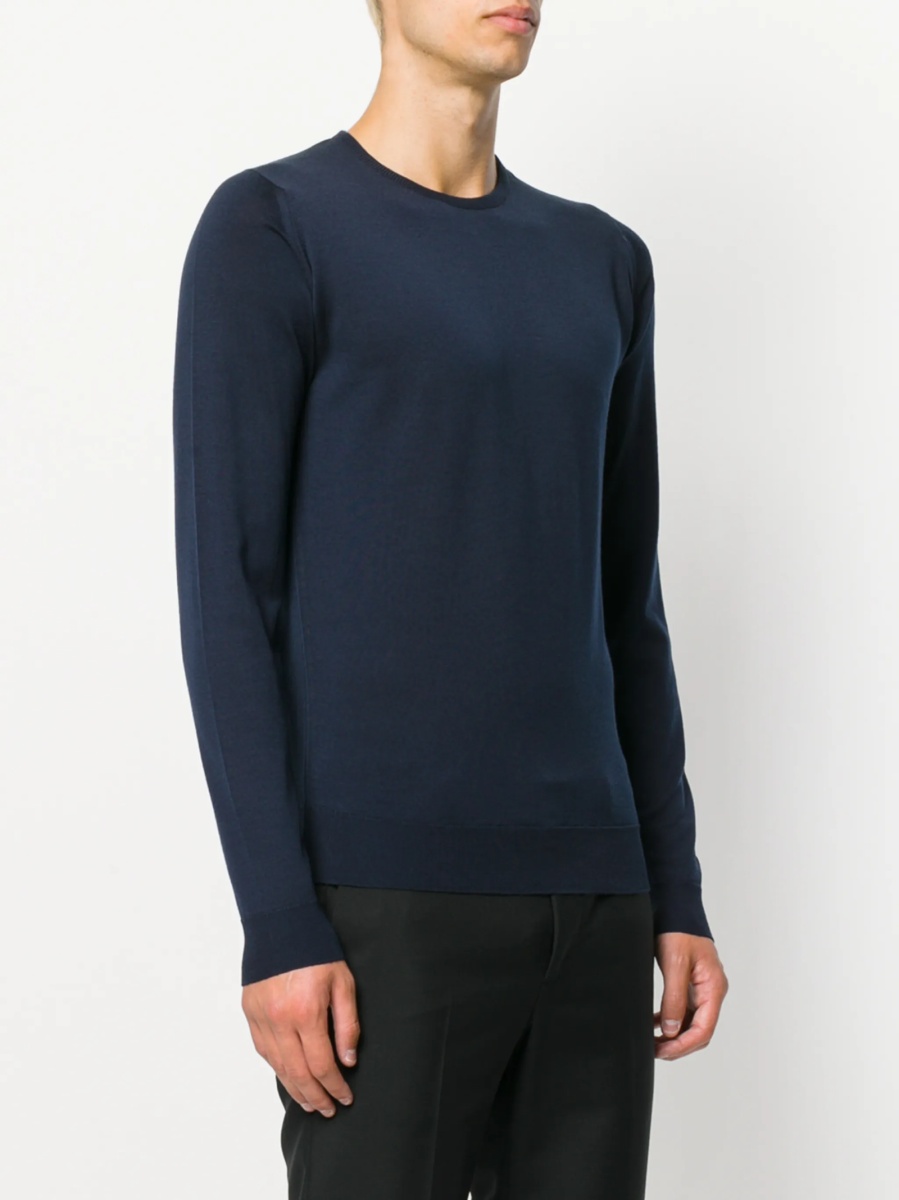 Pulover tricotat John Smedley albastru - Img 5