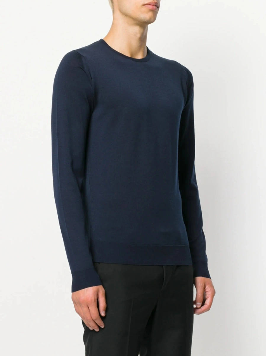 Pulover tricotat John Smedley albastru - Img 5