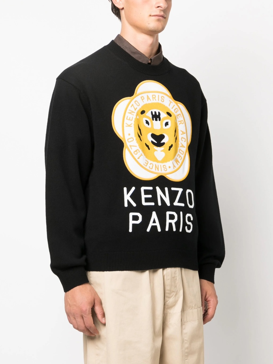 Pulover tricotat Kenzo negru - Img 3